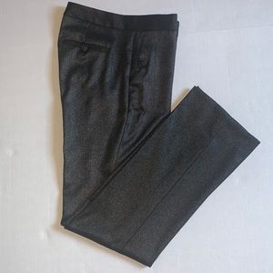 Banana Republic Logan Straight Leg Dress Pants black  gold silver 2